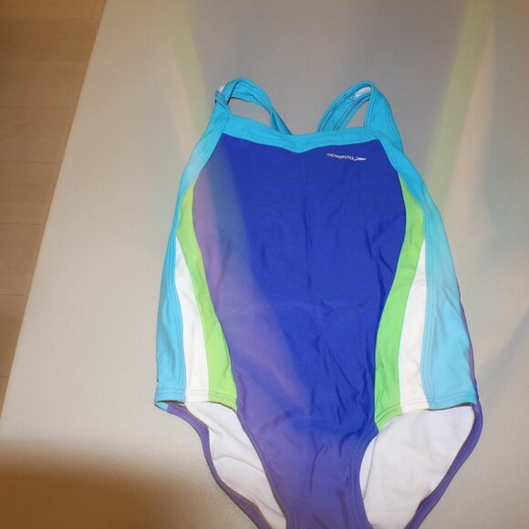 Blue 1 Pcs Speedo Swimsuit Size 10 - Picture 1 of 9